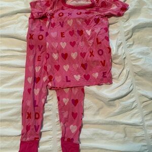 Little Sleepies Pink Love & XO Pajama Set